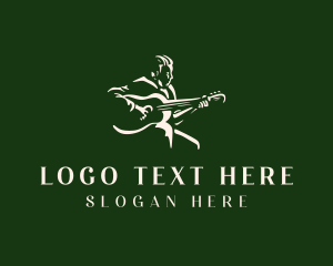 Country Music Guitarist Musician Logo