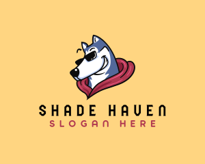 Cool Siberian Husky logo design