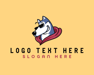 Shade - Cool Siberian Husky logo design