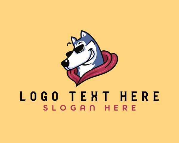 Siberian Husky logo example 4