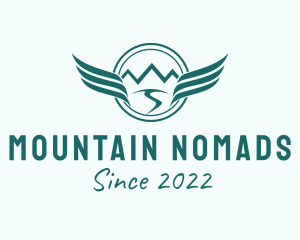 Mountain Camping Wings logo design