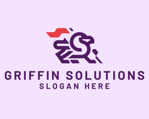 Griffin Flag Crest logo design