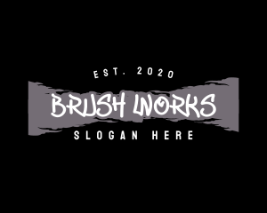 Brush Stroke Graffiti Business logo design