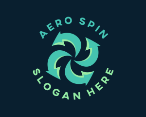 Arrow Propeller Turbine logo design