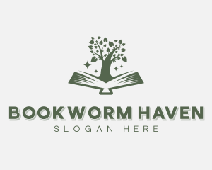 Tree Book Author logo design