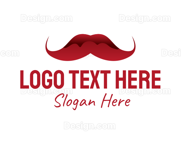 Red Mustache Barber Logo