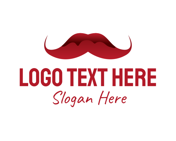 Mustache logo example 1
