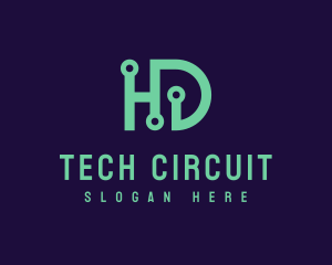 Tech Circuitry Letter HD logo