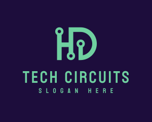 Tech Circuitry Letter HD logo