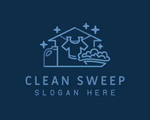 Blue Laundry Cleaning logo design