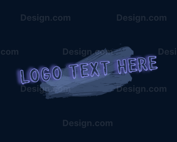 Neon Clothing Brush Strokes Logo