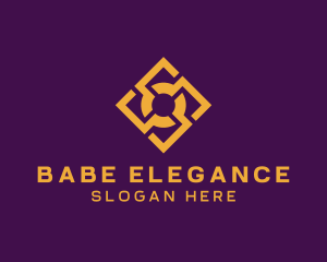 Golden Elegant Tile Pattern logo design