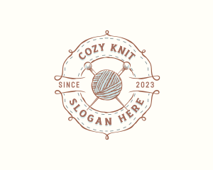 Sewing Yarn Knitting logo design