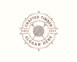 Sewing Yarn Knitting logo design