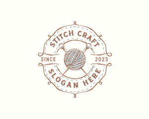 Sewing Yarn Knitting logo design