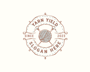 Sewing Yarn Knitting logo design