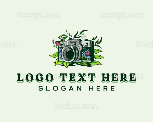 Floral Camera Photography Logo