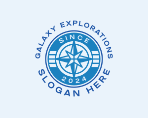 Travel Exploration Compass logo design