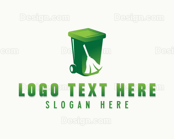 Broom Garbage Disposal Logo