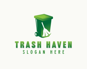 Broom Garbage Disposal logo design