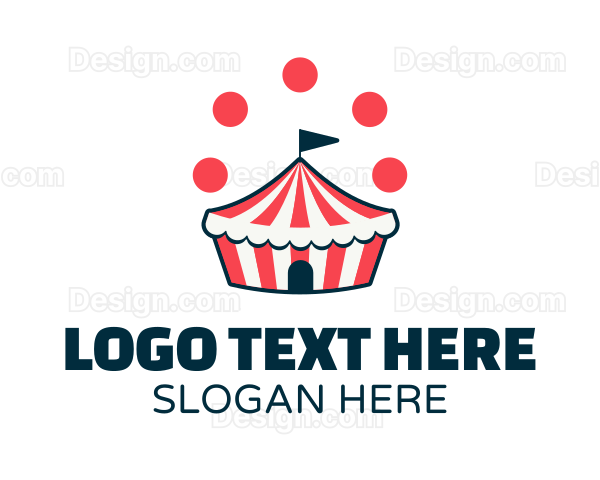 Circus Juggle Cupcake Logo