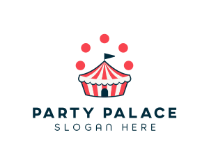 Circus Juggle Cupcake logo design