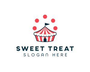 Circus Juggle Cupcake logo design