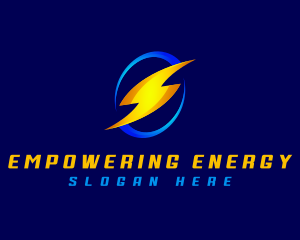 Thunderbolt Power Lightning logo design