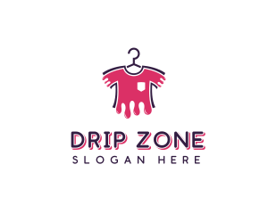 T-shirt Printing Dripping Paint logo design