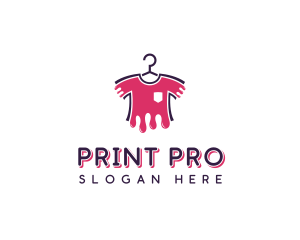 T-shirt Printing Dripping Paint logo design