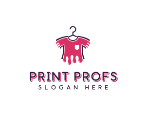 T-shirt Printing Dripping Paint logo design