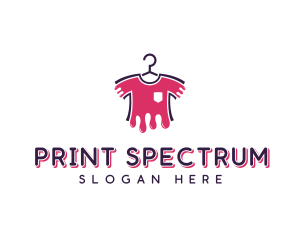 T-shirt Printing Dripping Paint logo design