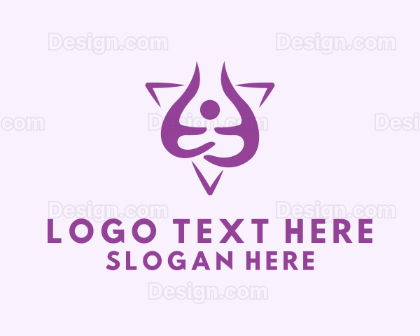 Yoga Meditation Hands Logo