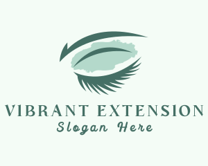 Natural Watercolor Eyelash logo design