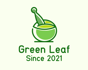 Mortar & Pestle Herb logo design