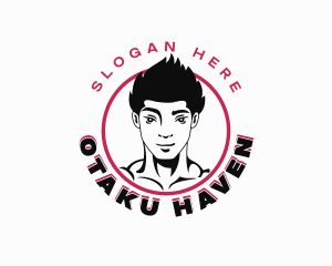 Anime Japanese Man logo design