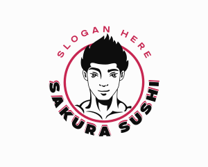 Anime Japanese Man logo design