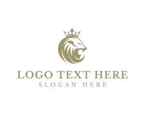 Roar - Lion King Crown logo design