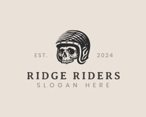 Skull Motocross Helmet logo design