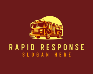 Retro Fire Truck logo