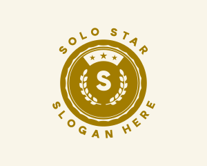 Golden Laurel Star  logo design