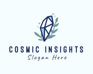 Natural Cosmic Crystal Stone logo design