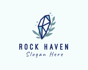 Natural Cosmic Crystal Stone logo design