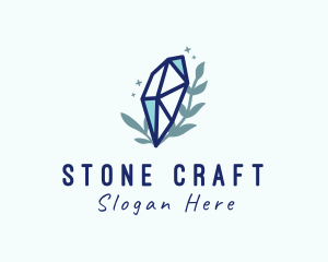 Natural Cosmic Crystal Stone logo design