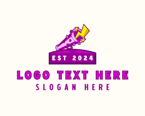 Cheerleading Squad Megaphone logo
