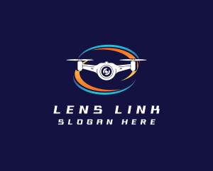 Lens Drone Photography logo design