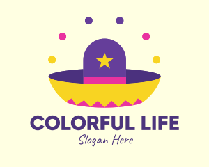 Colorful Mexican Hat  logo design