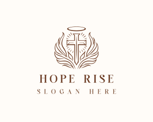 Floral Cross Halo logo