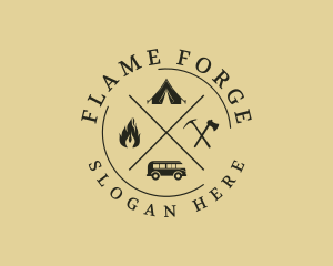 Camping Trip Adventure logo design