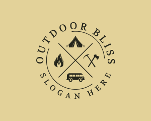 Camping Trip Adventure logo design